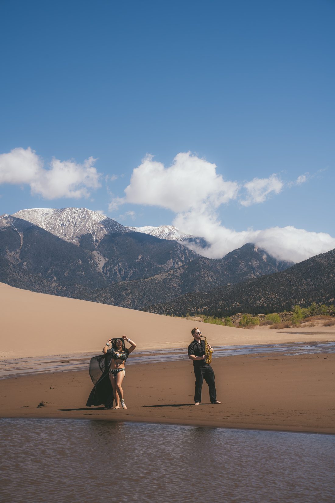 Charles Graham performing at the Great Sand Dunes