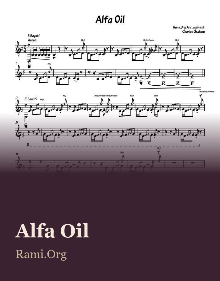 Alfa Oil — sheet music preview