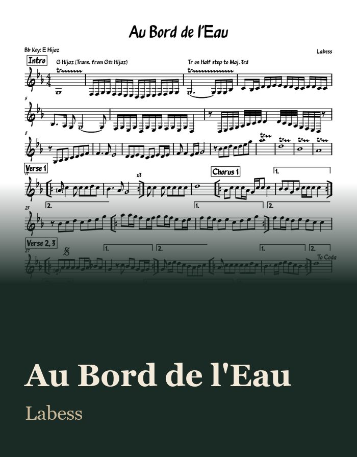 Au Bord de l'Eau — sheet music preview